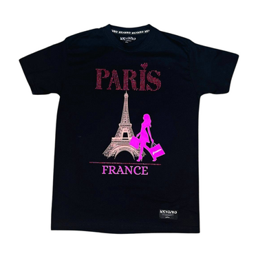 Paris Rhinestone Fusion T-shirt